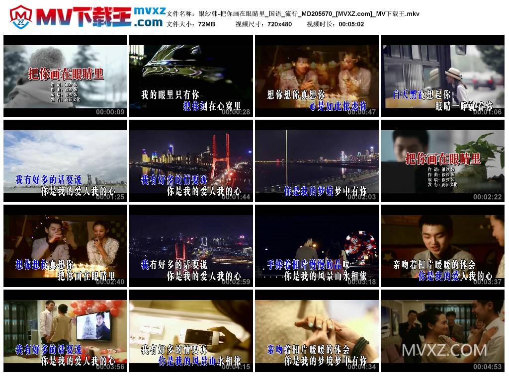 银纱韩-把你画在眼睛里_国语_流行_MD205570